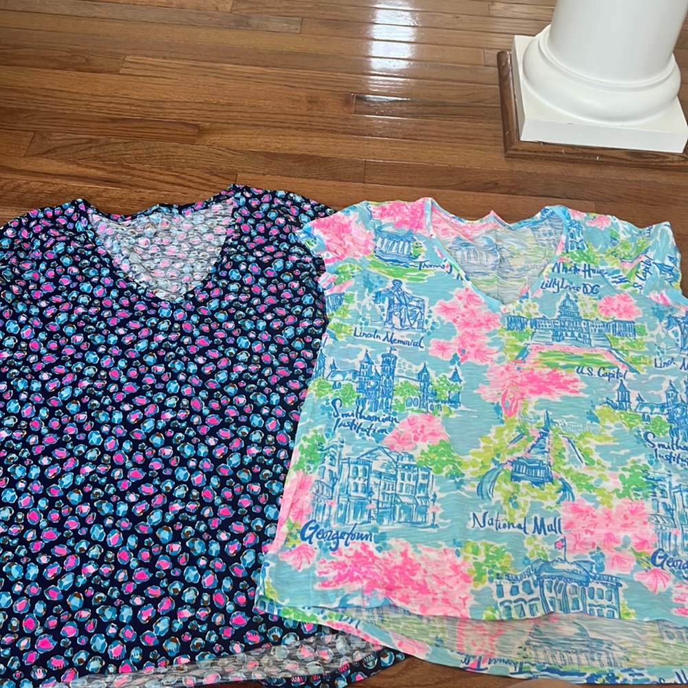 Lily Pulitzer Etta c neck t shirt sz large